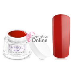 Gel UV Jolifin color cu aspect umed Fire Red 5 ml + 1 Pigment Oglinda Cadou